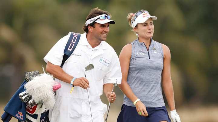 Fans Stunned as Lexi Thompson’s Brother Steals the Show at Chevron Championship 2025! What’s he doing with her bag?