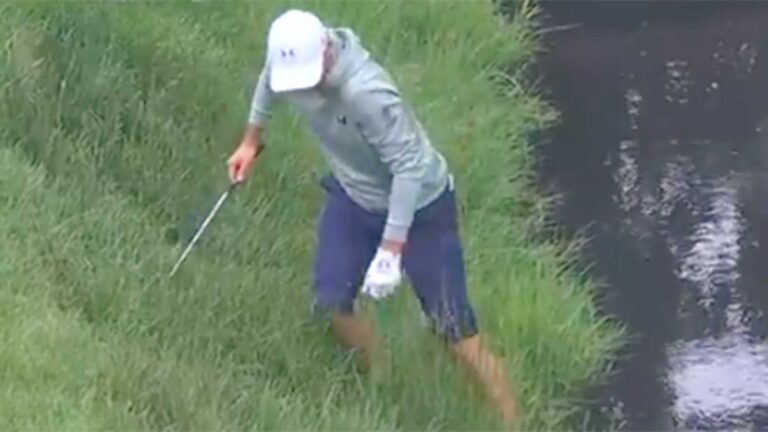‘Not sure how he did it’: Jordan Spieth makes eventful par at Memorial