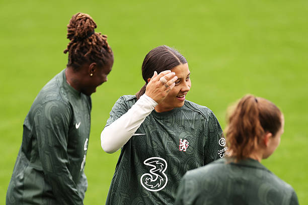 What a GOAL  Sam Kerr with a cheeky chip to seal