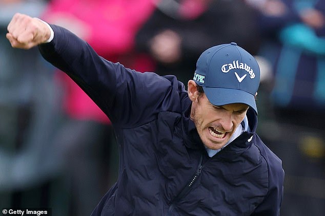 Andy Murray is still class on grass! Tennis legend shows off extraordinary golf skills – and out-drives Ryder Cup hero – to wow fans at Alfred Dunhill Links Championship