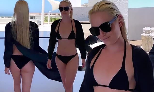Lindsey Vonn sizzles in a tiny black bikini while vacationing with the then fiance, P.K. Subban in Mexico
